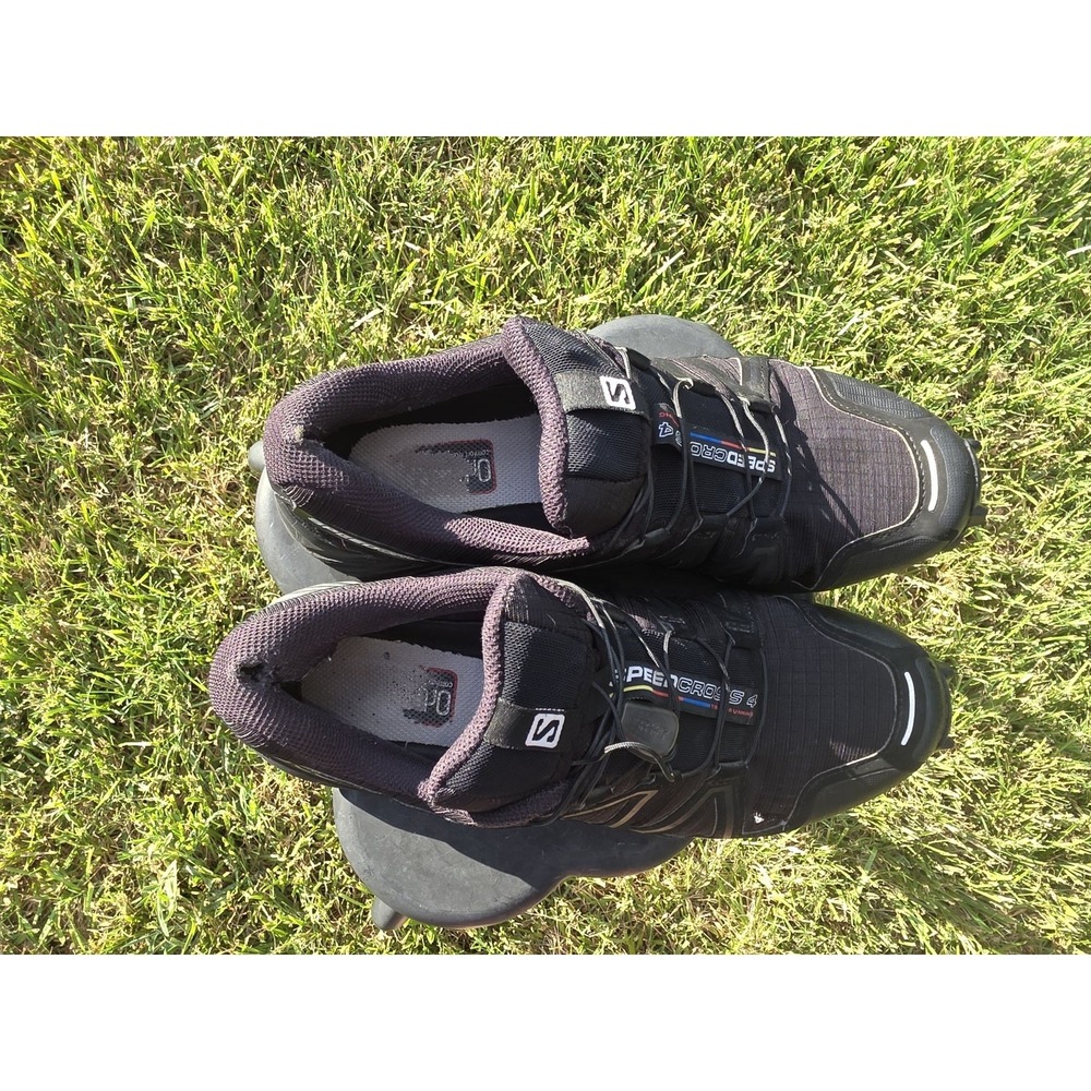 Salomon Speedcross 4 Men Black Trail Running Shoes Hiking Sneakers - Picture 9 of 11